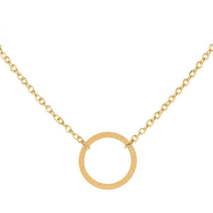 Trendy Circle Pendant Necklace - SexyBling