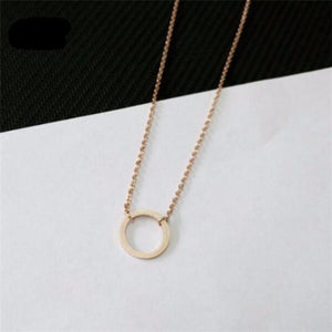 Trendy Circle Pendant Necklace - SexyBling