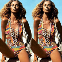 Load image into Gallery viewer, Tropical Bandage Mesh Bikini - SexyBling