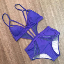 Load image into Gallery viewer, Tropical Transparent Bandage Monokini Bikini - SexyBling