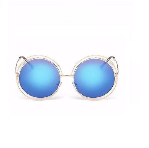 Vintage Big Round Sun Glasses - SexyBling