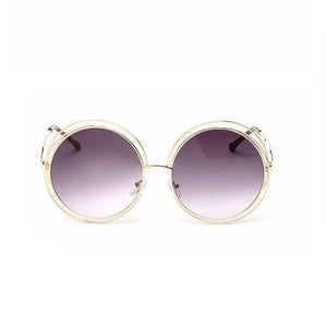Vintage Big Round Sun Glasses - SexyBling