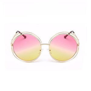 Vintage Big Round Sun Glasses - SexyBling