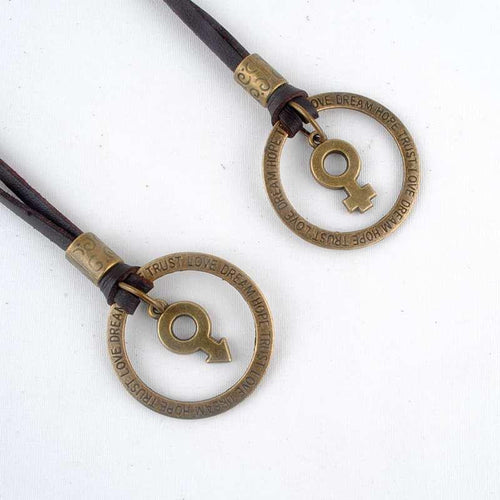 Vintage Style Male & Female Symbol Necklace - SexyBling