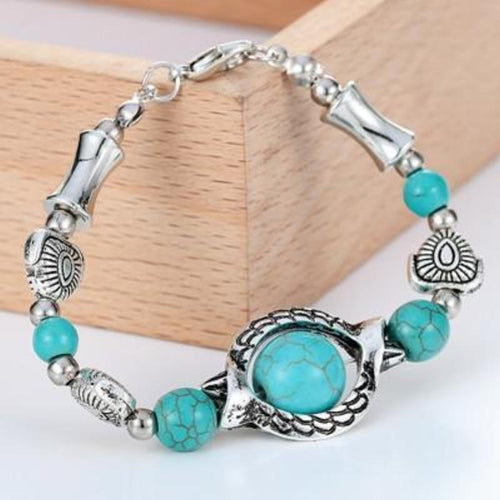 Vintage Turquoise Charm Bracelet - SexyBling
