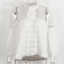 Load image into Gallery viewer, White Off The Shoulder Lace Blouse - SexyBling