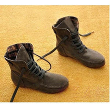 Load image into Gallery viewer, Women Suede Flat Ankle Boots - SexyBling