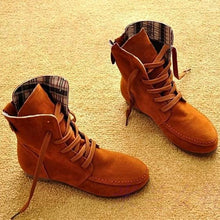 Load image into Gallery viewer, Women Suede Flat Ankle Boots - SexyBling