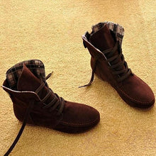 Load image into Gallery viewer, Women Suede Flat Ankle Boots - SexyBling