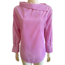 Load image into Gallery viewer, Women&#39;s Long Sleeve Striped Blouse Curved Collar - SexyBling