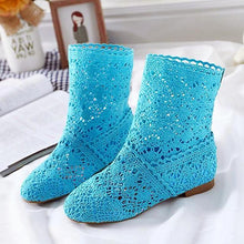 Load image into Gallery viewer, Women's Mesh  Flat Shoes with Ankle - SexyBling