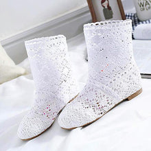Load image into Gallery viewer, Women's Mesh  Flat Shoes with Ankle - SexyBling