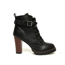 Load image into Gallery viewer, Women's Platform Motorcycle Boots - SexyBling