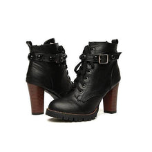 Load image into Gallery viewer, Women's Platform Motorcycle Boots - SexyBling