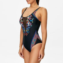 Load image into Gallery viewer, ZAFUL Sexy Geometric Pattern One Piece Swimwear for Women - SexyBling
