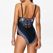 Load image into Gallery viewer, ZAFUL Sexy Geometric Pattern One Piece Swimwear for Women - SexyBling