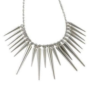 Zinc Alloy Spike Statement Necklace - SexyBling