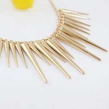 Load image into Gallery viewer, Zinc Alloy Spike Statement Necklace - SexyBling