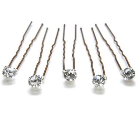 Round Crystal Rhinestone Hair Pins - SexyBling