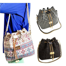 Load image into Gallery viewer, Bohemia Canvas Drawstring Lady Bucket Bag - SexyBling