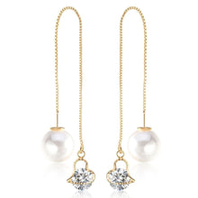 Load image into Gallery viewer, Drop Crystal Imitation Pearl Dangle Earrings - SexyBling