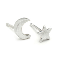 Load image into Gallery viewer, Silver Star and Moon Earrings - SexyBling
