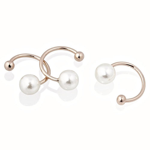 Pearls Ear Cuff Earrings - SexyBling