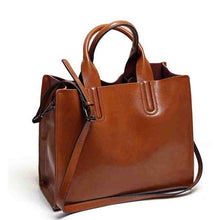 Load image into Gallery viewer, PU Leather Trunk Tote Designer Shoulder Bag - SexyBling