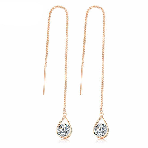 Crystal Water Drop Earrings - SexyBling