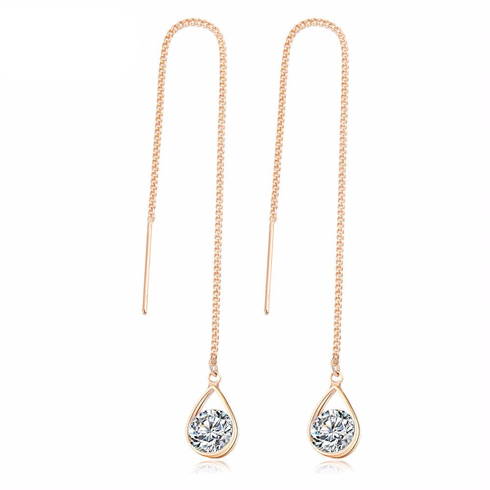 Crystal Water Drop Earrings - SexyBling