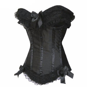 New Polka Dot Mesh Overbust Corset - SexyBling