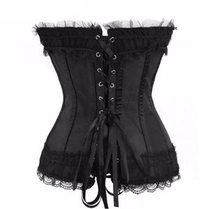 New Polka Dot Mesh Overbust Corset - SexyBling