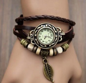 Multicolor Genuine Leather Wristwatch - SexyBling