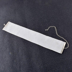Stylish Black Wide Choker Necklace - SexyBling