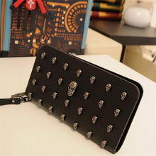 Load image into Gallery viewer, Sexy Metal Skull Leather Wallet - SexyBling