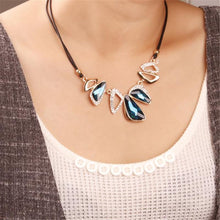 Load image into Gallery viewer, Gem Crystal Pendants Leather Rope Necklace - SexyBling