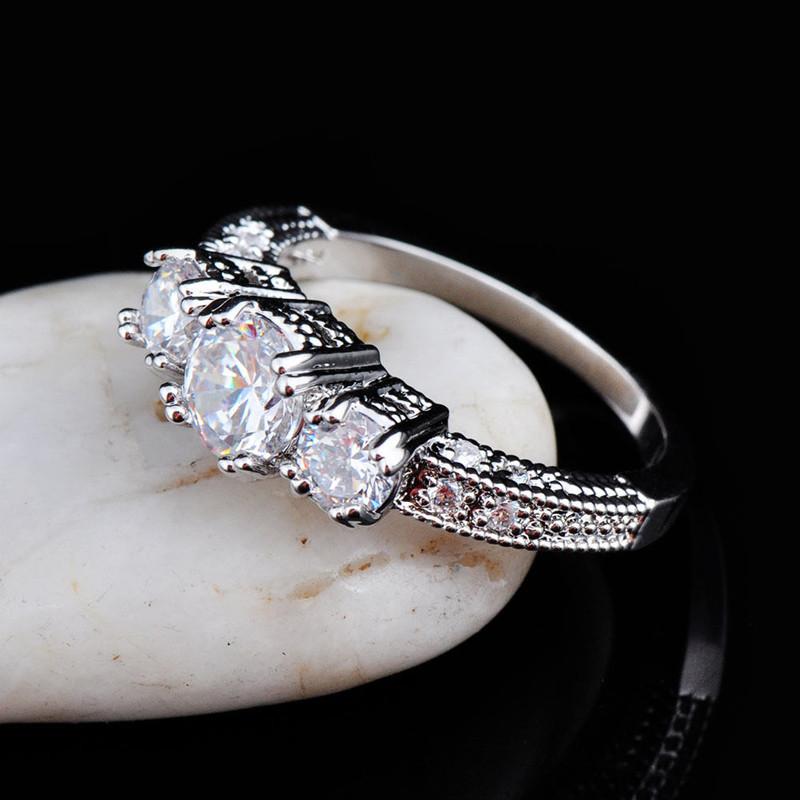 New Silver Crystal Wedding Ring for Women - SexyBling