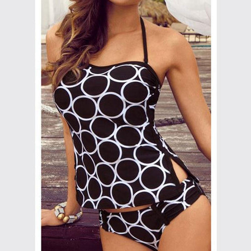 Retro Polka Dot Women Tankini - SexyBling