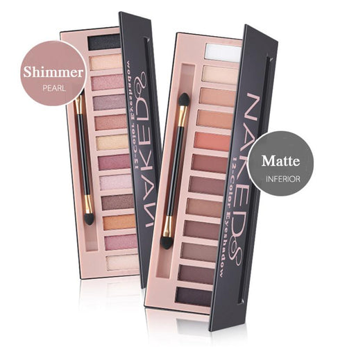 Pro 12 Colors Shimmer Or Matte Eyeshadow Makeup With Brush - SexyBling