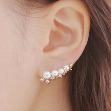 Load image into Gallery viewer, Silver Needle Pearl Earrings For Women - SexyBling