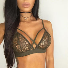 Load image into Gallery viewer, Diva Crochet Lace Flower Bralette - SexyBling