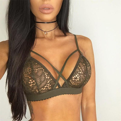 Diva Crochet Lace Flower Bralette - SexyBling