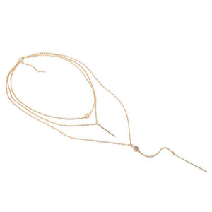 Three Layered Chain Choker Necklace - SexyBling