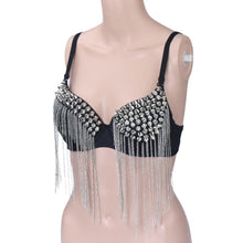 Load image into Gallery viewer, Spike Silver Studded Bra - SexyBling