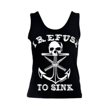 Load image into Gallery viewer, "I Refuse to Sink" Skull Tank Top - SexyBling