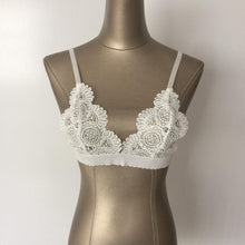 Load image into Gallery viewer, Exotic Crochet Lace Flower Bralette - SexyBling