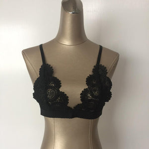 Exotic Crochet Lace Flower Bralette - SexyBling