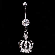 Load image into Gallery viewer, Crown Belly Button Ring - SexyBling