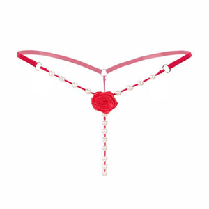 Hot Pearl Flower Low Waist G-String - SexyBling