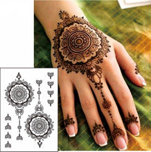 Load image into Gallery viewer, Black Henna Temporary Tattoo for Hands - SexyBling